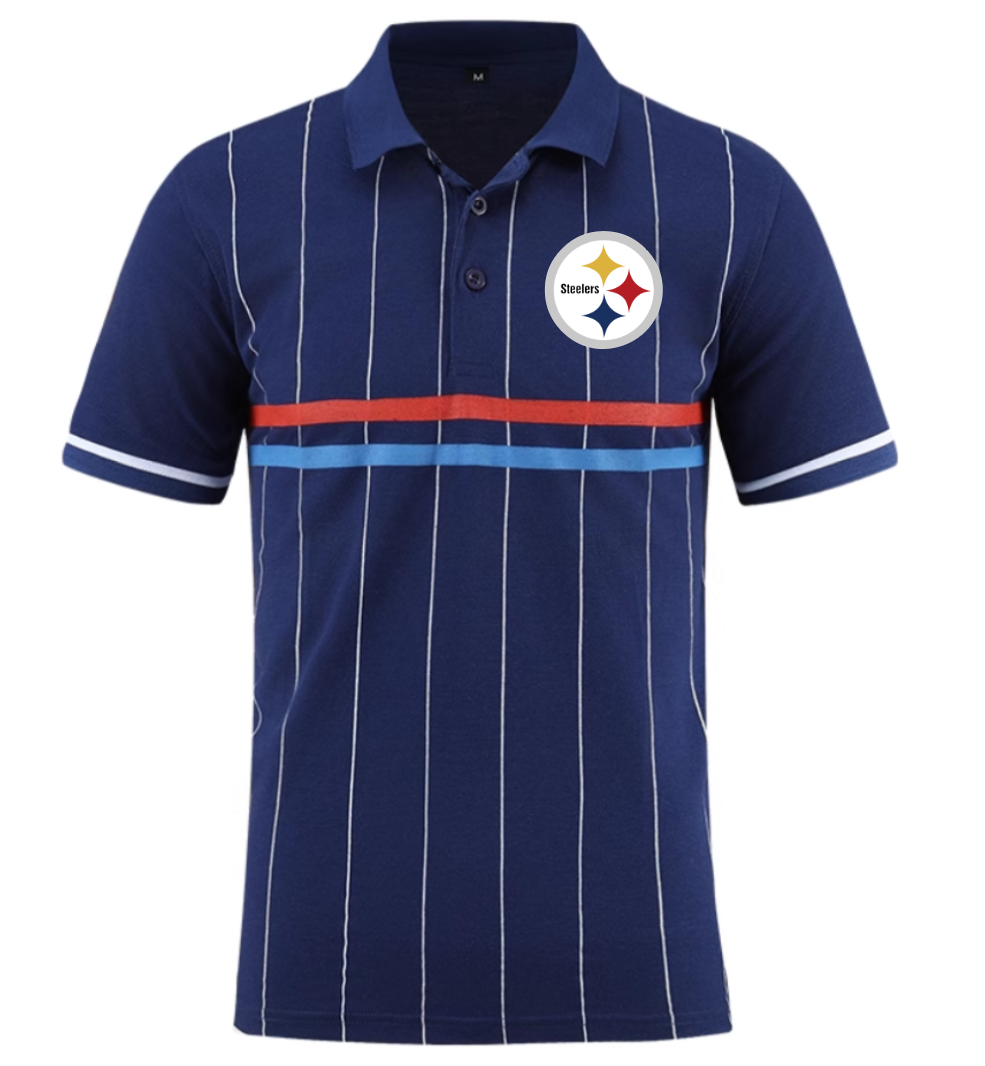 Pittsburgh Steelers blue Men 2025 NFL polo T shirt